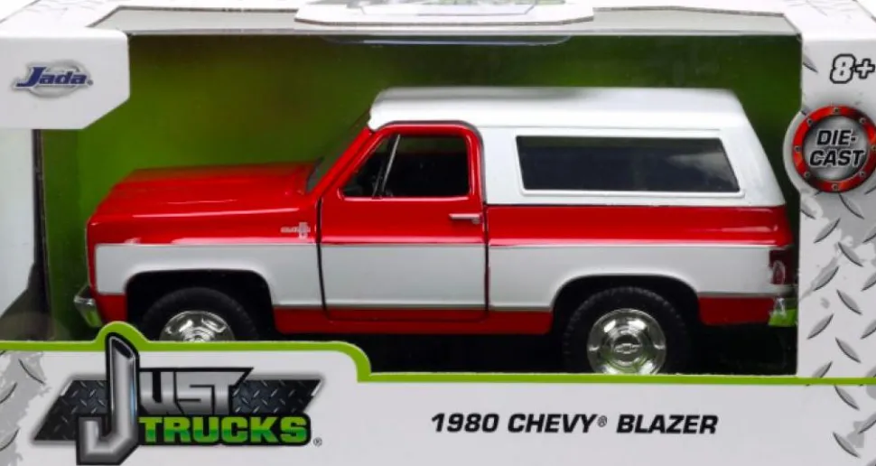 Just Trucks - Red & White 1980 Chevy Blazer 1/32 Scale Die-Cast Vehicle Replica