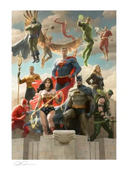 Justice League - The Justice League: Classic Variant Fine Art Print by Paolo Rivera