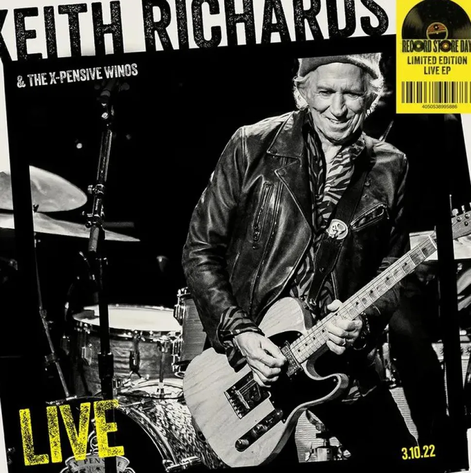 Keith Richards & The X-Pensive Winos - Live 3.10.22 LP Vinyl Record (2025 Record Store Day Exclusive Etched Red Coloured Vinyl)