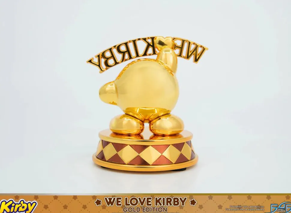 Kirby - We Love Kirby (Gold Edition) 4" Mini Metal Statue