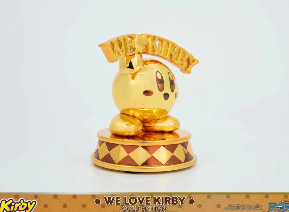 Kirby - We Love Kirby (Gold Edition) 4" Mini Metal Statue