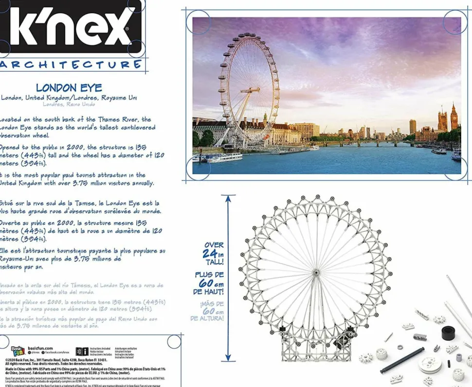 K’Nex: Architecture - London Eye Construction Set (465 Pieces)