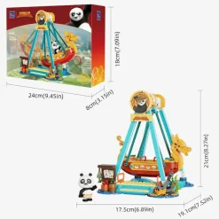 Kung Fu Panda - Adventure Park Pirate Ship Ride Building Block Construction Set (379 Pieces)