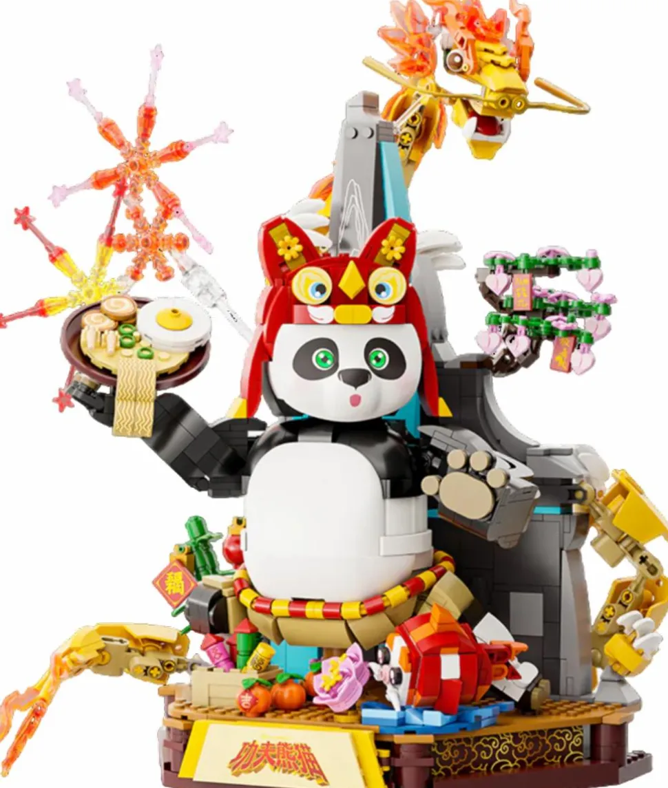 Kung Fu Panda - Dragon Warrior Spring Festival Special Edition Building Block Construction Set (1431 Pieces)