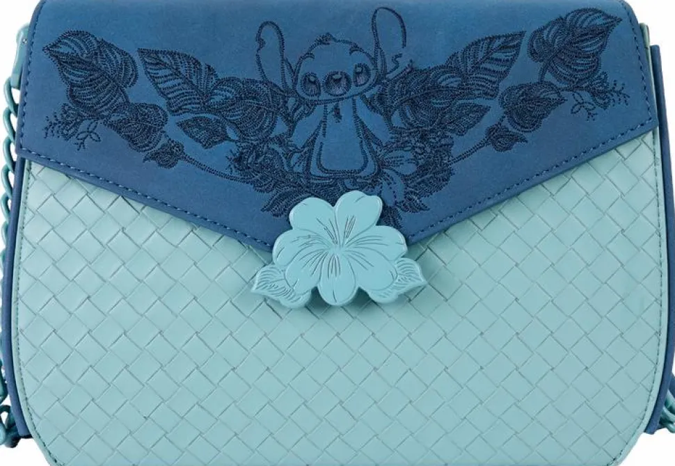 Lilo & Stitch - Embroidered Woven 7" Faux Leather Crossbody Bag