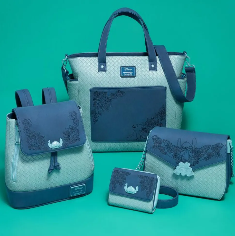 Lilo & Stitch - Embroidered Woven 7" Faux Leather Crossbody Bag