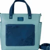 Lilo & Stitch - Embroidered Woven 13" Faux Leather Convertible Tote Bag