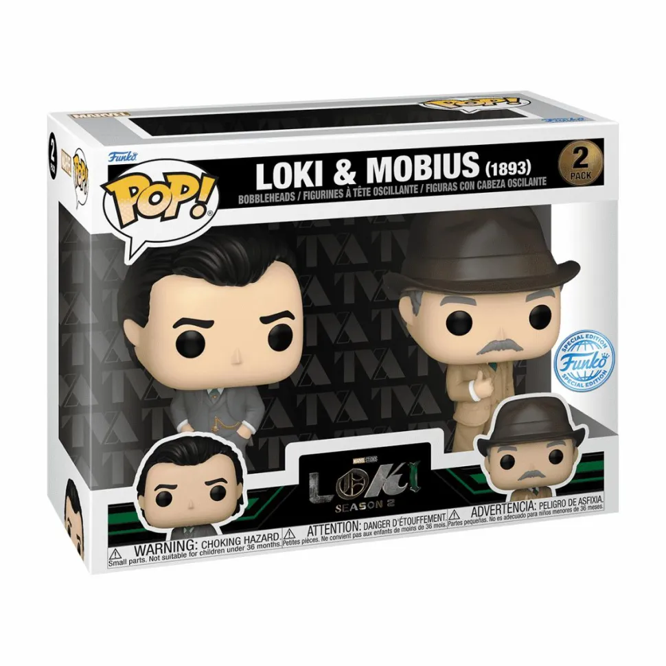 Loki (2021) - Loki & Mobius (1893) Pop! Vinyl Figure 2-Pack (Popcultcha Exclusive)