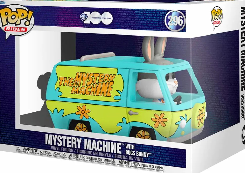 Looney Tunes x Scooby-Doo - Mystery Machine with Bugs Bunny Warner Bros. 100th Anniversary Pop! Rides Vinyl Figure