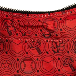 Marvel - Avengers Floral Tattoo 6” Faux Leather Shoulder Bag with Coin Bag Strap