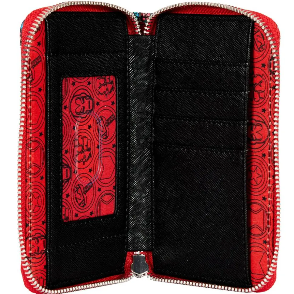 Marvel - Avengers Floral Tattoo 4” Faux Leather Zip-Around Wallet