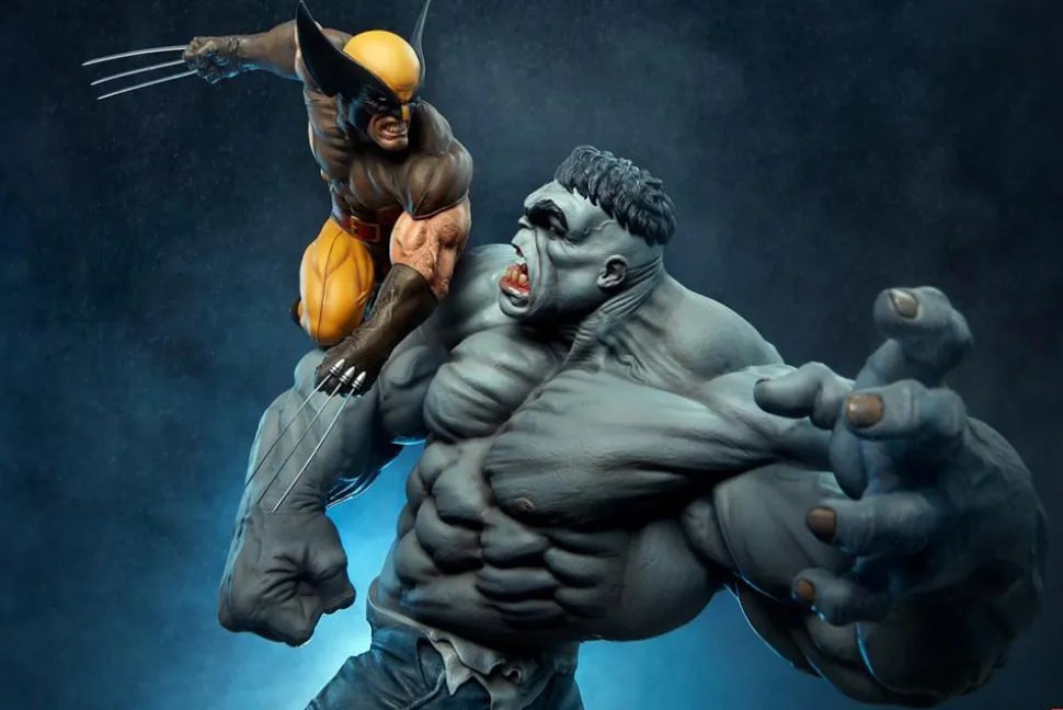 Marvel - Grey Hulk vs. Wolverine 23" Maquette Statue