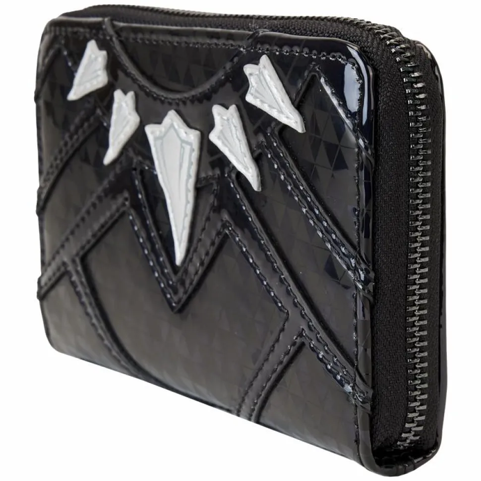 Marvel - Metallic Black Panther Cosplay 4” Faux Leather Zip-Around Wallet