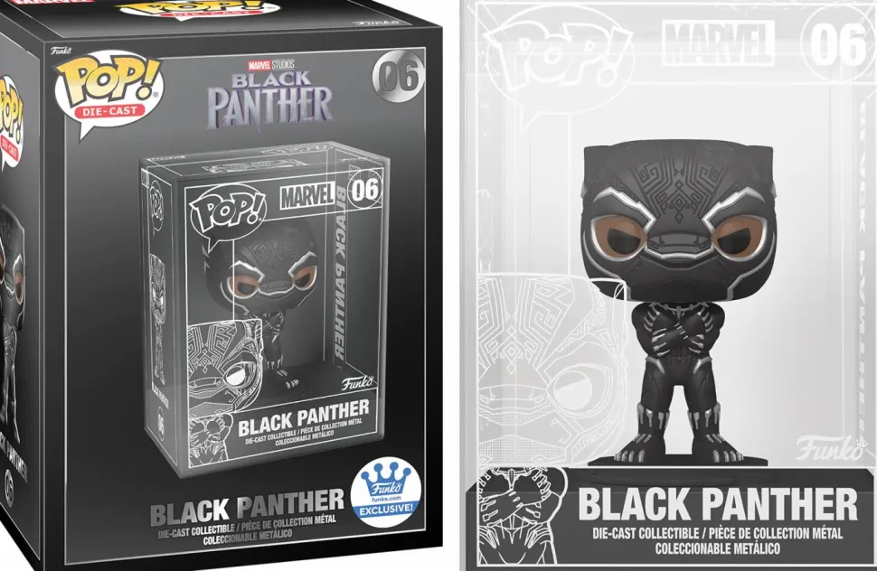 Marvel - Spider-Man, Black Panther & Thor Diecast Metal Pop! Vinyl Figure Bundle (Funko / Popcultcha Exclusive) (Set of 3)