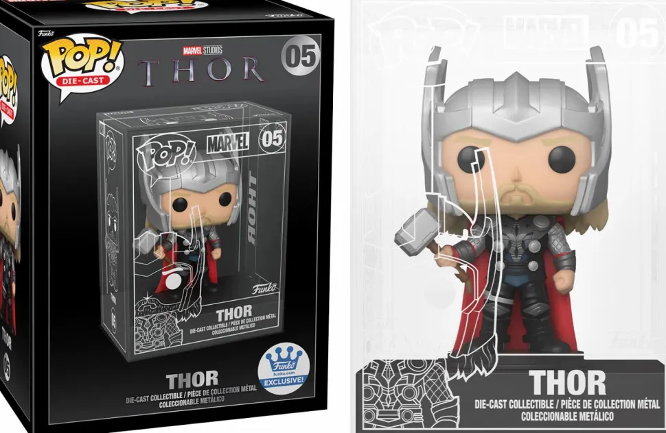 Marvel - Spider-Man, Black Panther & Thor Diecast Metal Pop! Vinyl Figure Bundle (Funko / Popcultcha Exclusive) (Set of 3)