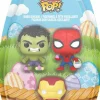 Marvel Comics - The Hulk, Spider-Man & Iron Man (Easter) Pocket Pop! Vinyl Figure 3-Pack