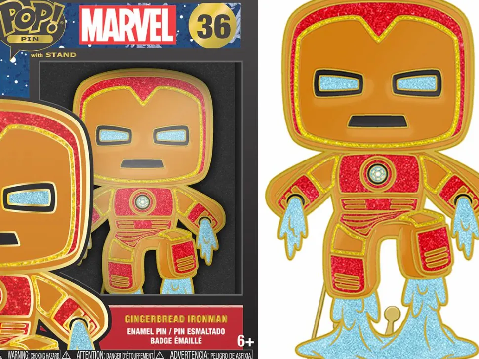 Marvel: Holiday - Iron Man Gingerbread 4" Enamel Pop! Pin