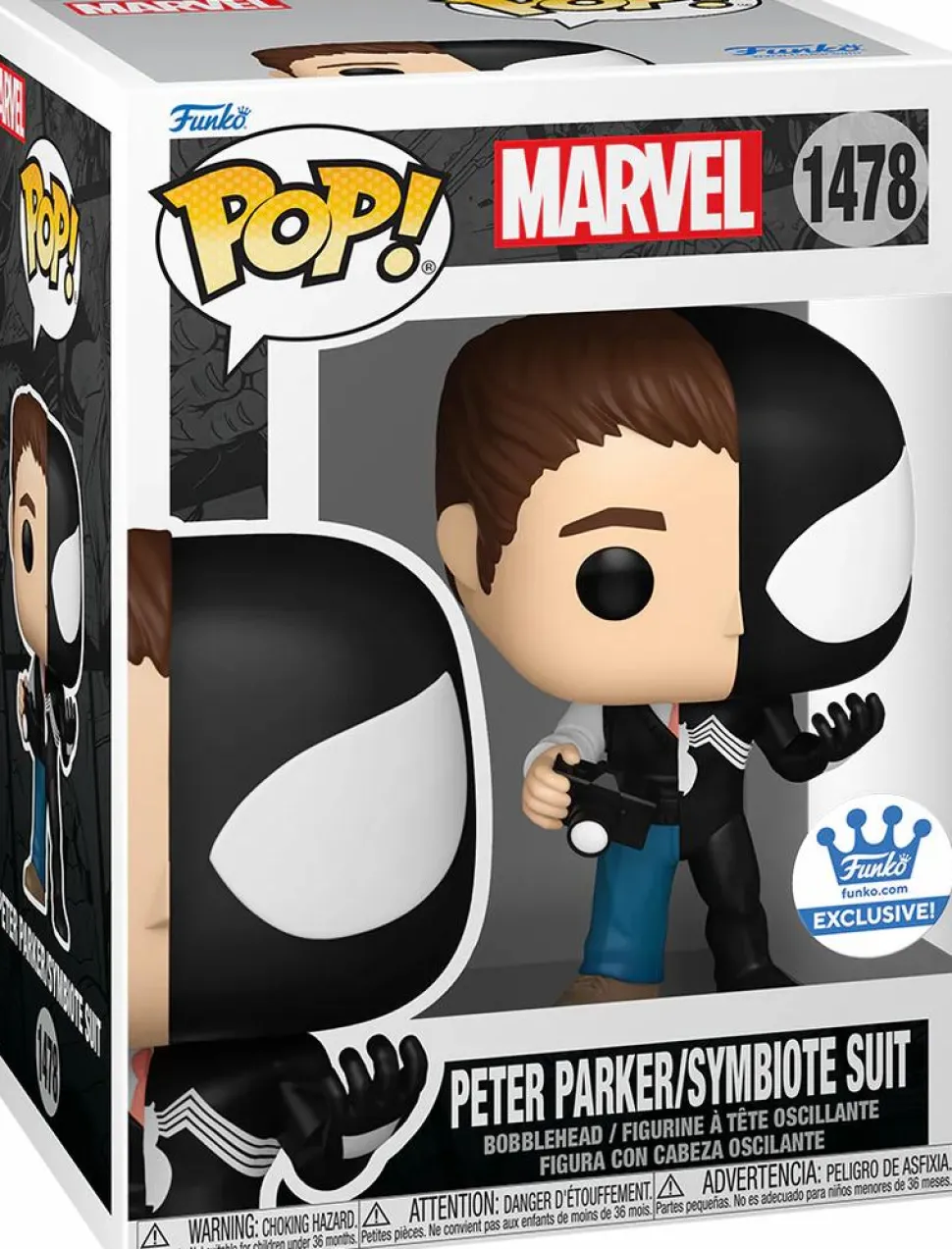 Marvel: Split - Peter Parker/Symbiote Suit Pop! Vinyl Figure