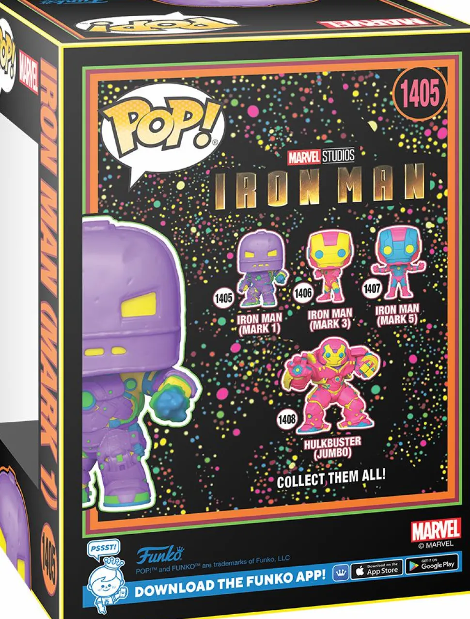 Marvel: The Infinity Saga - Iron Man (Mark 1) Blacklight Pop! Vinyl Figure