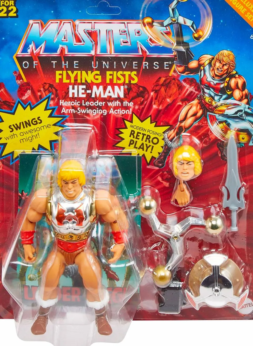Masters of the Universe - Flying Fist He-Man Origins Deluxe 5.5” Action Figure