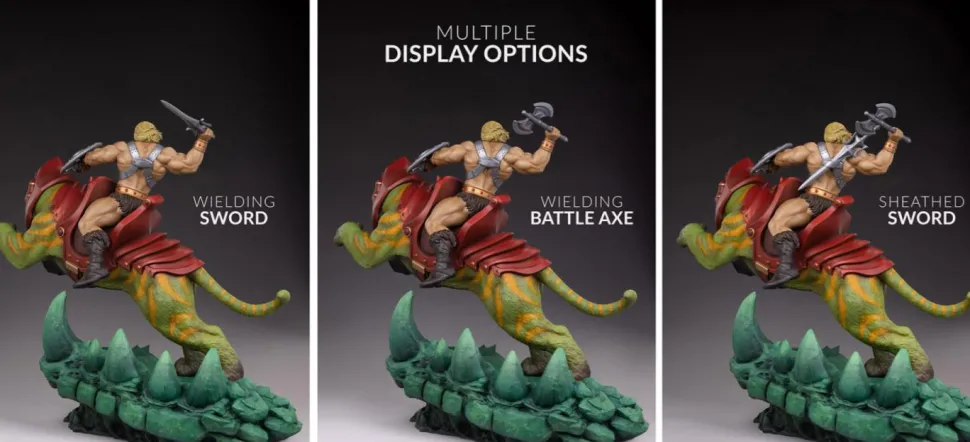 Masters of the Universe - He-Man & Battle Cat Classic Deluxe 23” Maquette Statue