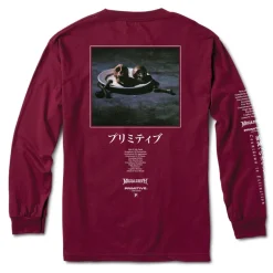 Megadeth - Megadeth x Primitive Skin Burgundy Long Sleeve T-Shirt