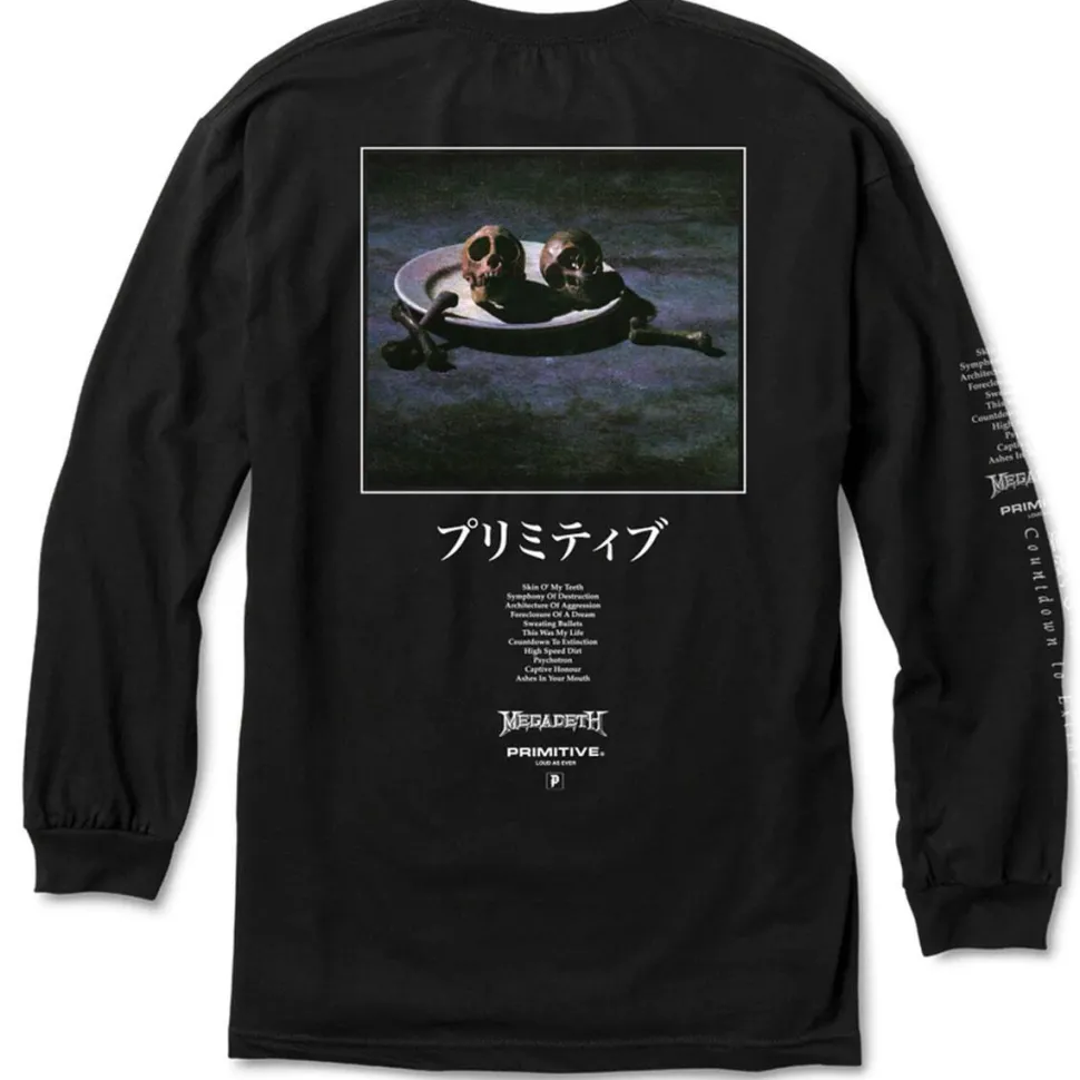 Megadeth - Megadeth x Primitive Skin Black Long Sleeve T-Shirt
