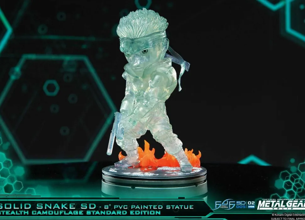 Metal Gear Solid - Solid Snake Stealth Camouflage 8" PVC Statue
