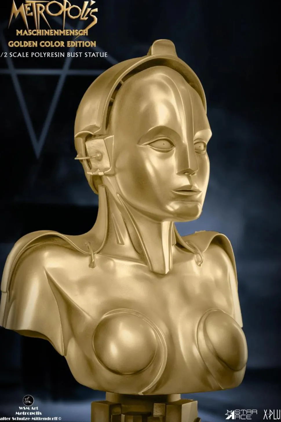 Metropolis (1927) - Maschinenmensch "Maria" (Metallic Gold) 1/2 Scale Bust