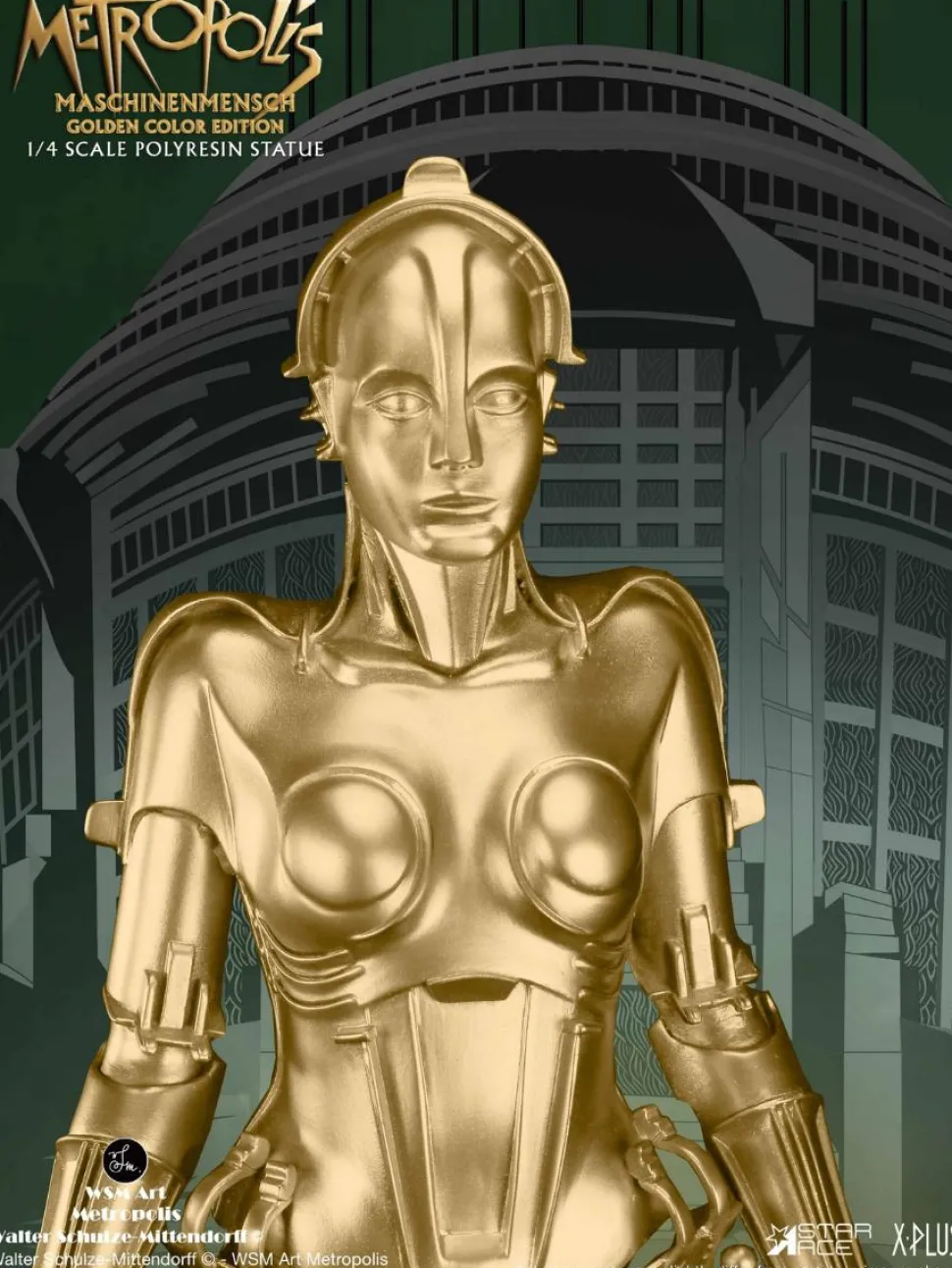 Metropolis (1927) - Maschinenmensch (Gold Version) 1/4th Scale Statue