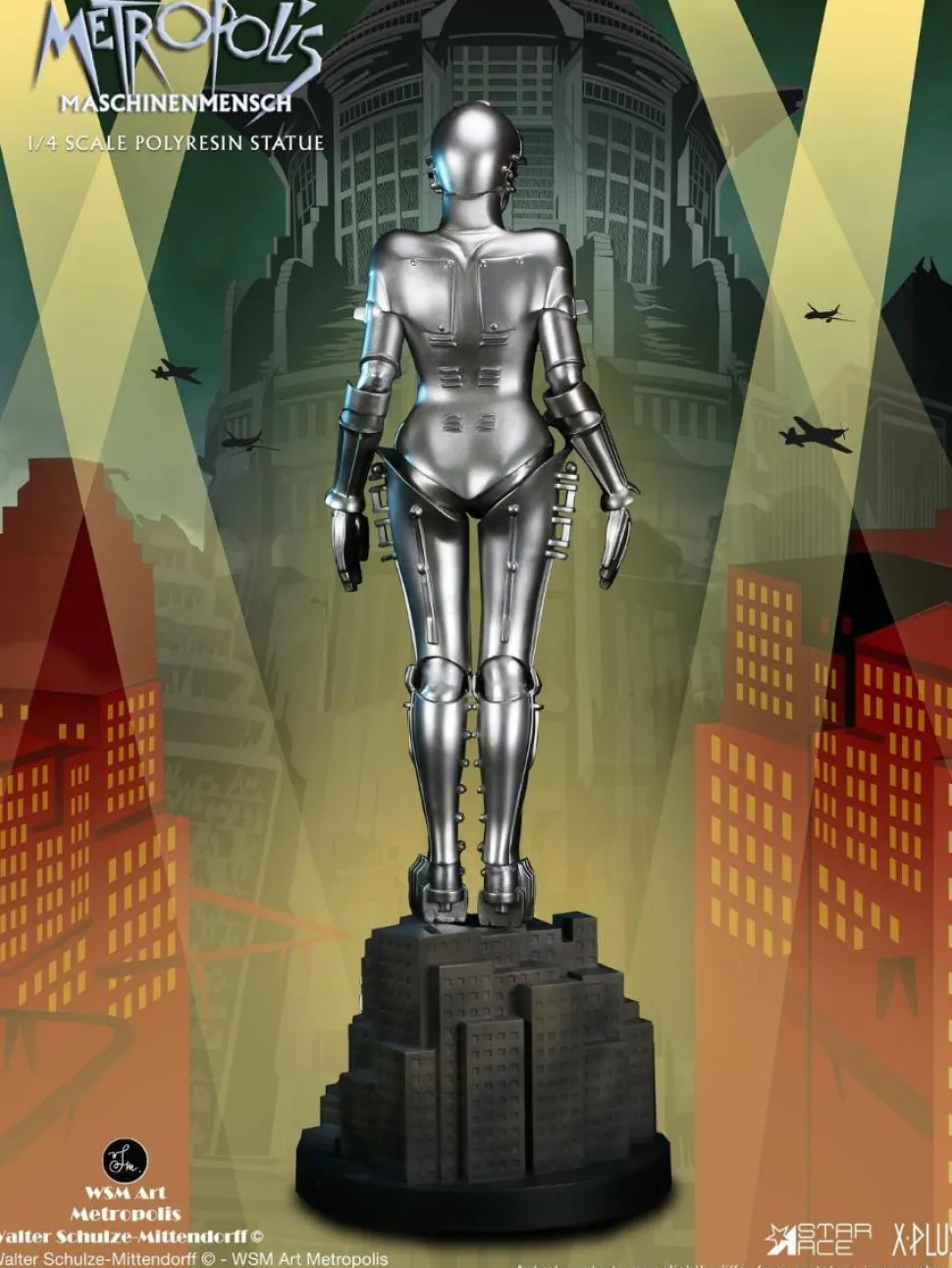 Metropolis (1927) - Maschinenmensch (Silver Version) 1/4th Scale Statue