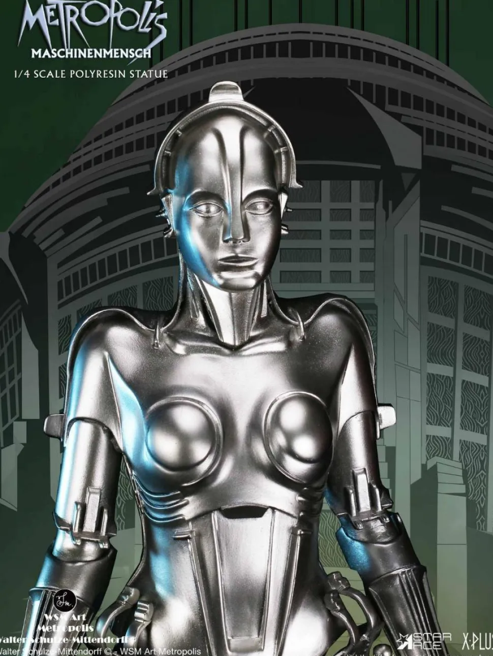 Metropolis (1927) - Maschinenmensch (Silver Version) 1/4th Scale Statue