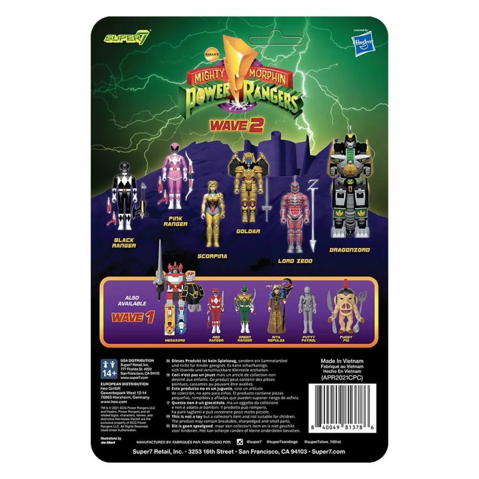Mighty Morphin’ Power Rangers - Black Ranger ReAction 3.75” Action Figure