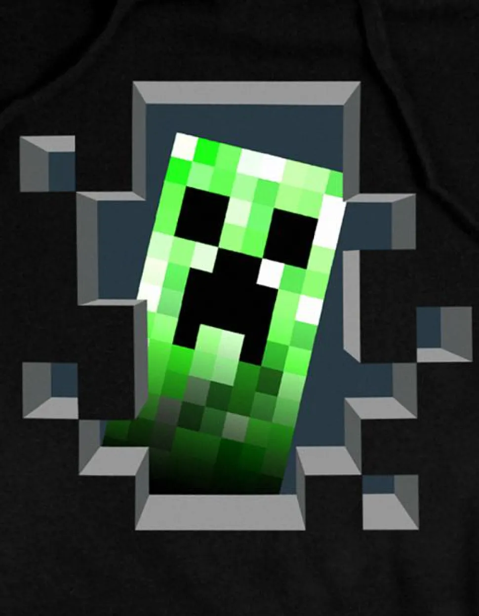 Minecraft - Creeper Inside Black Hoodie (Unisex)