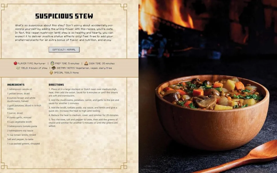 Minecraft - Gather, Cook & Eat! The Official Cookbook Hardcover Book