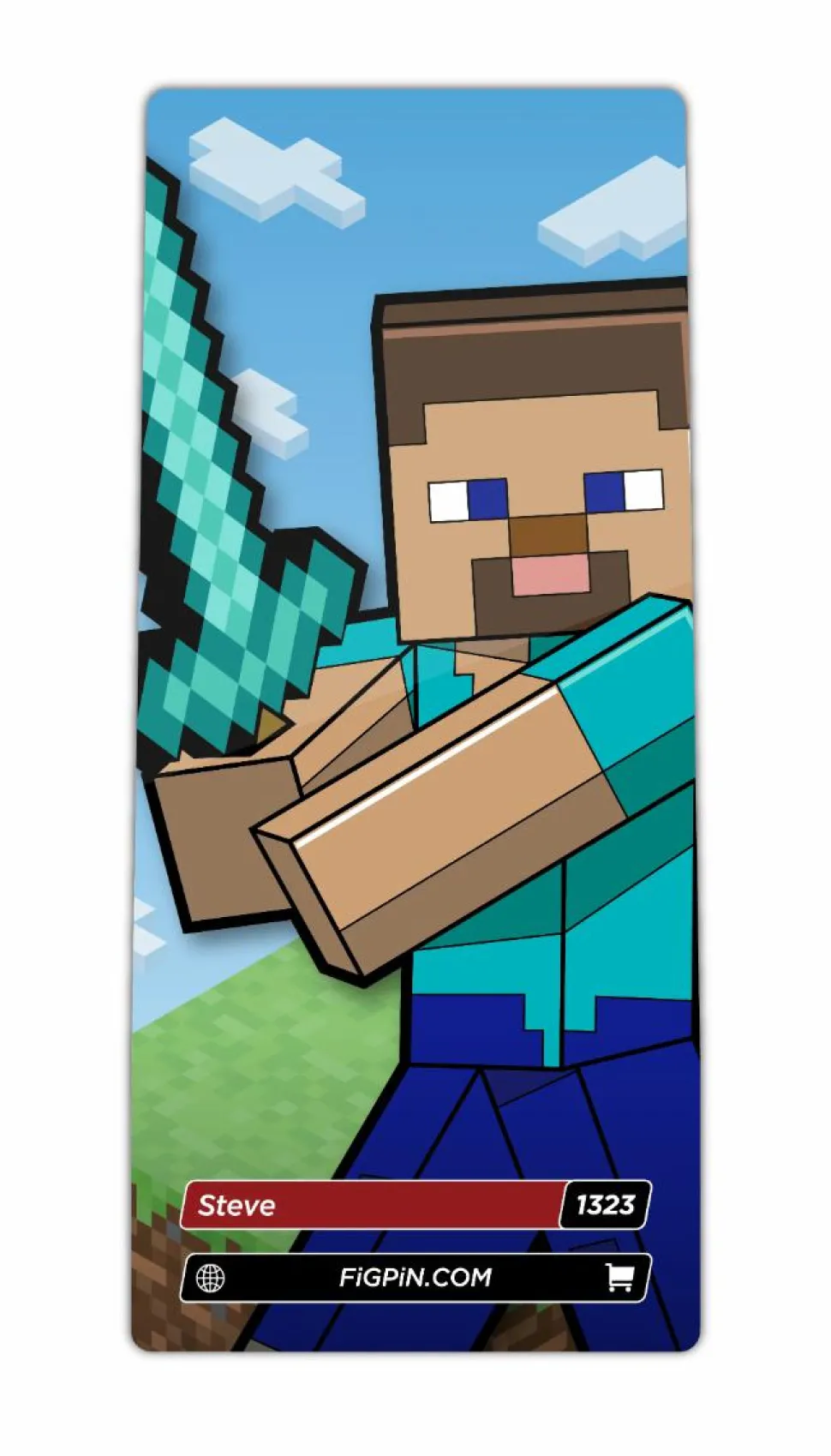 Minecraft - Steve (Ver. 2) FiGPiN Enamel Pin