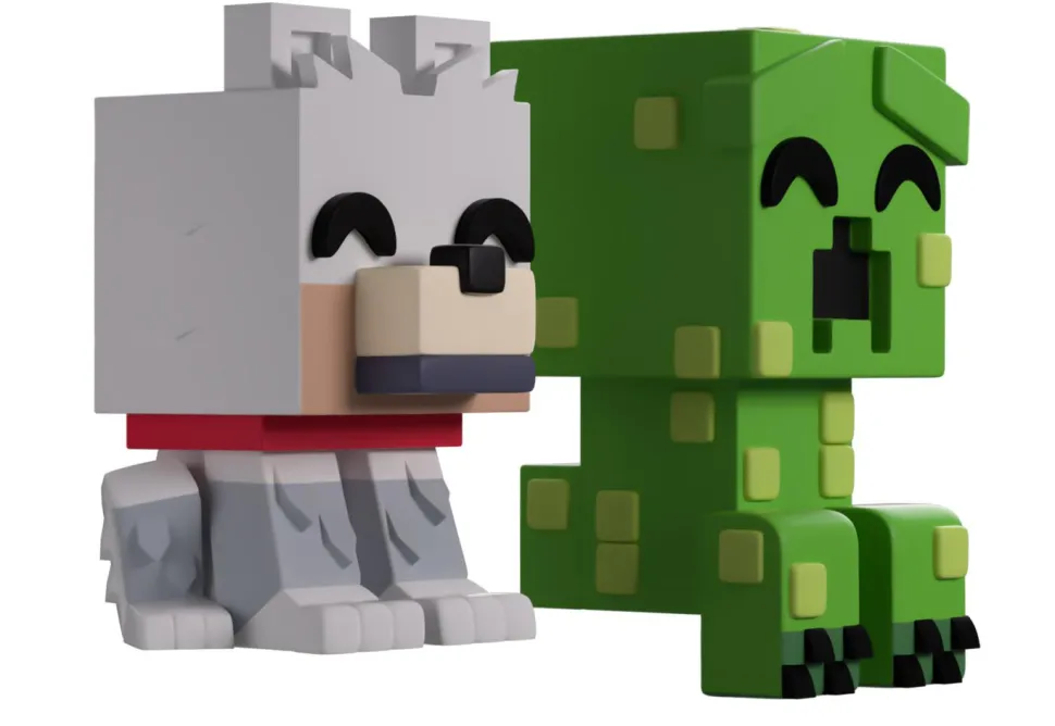 Minecraft - Wolf and Creeper Monitor Buddiez 2.5" Vinyl Figure 2-Pack