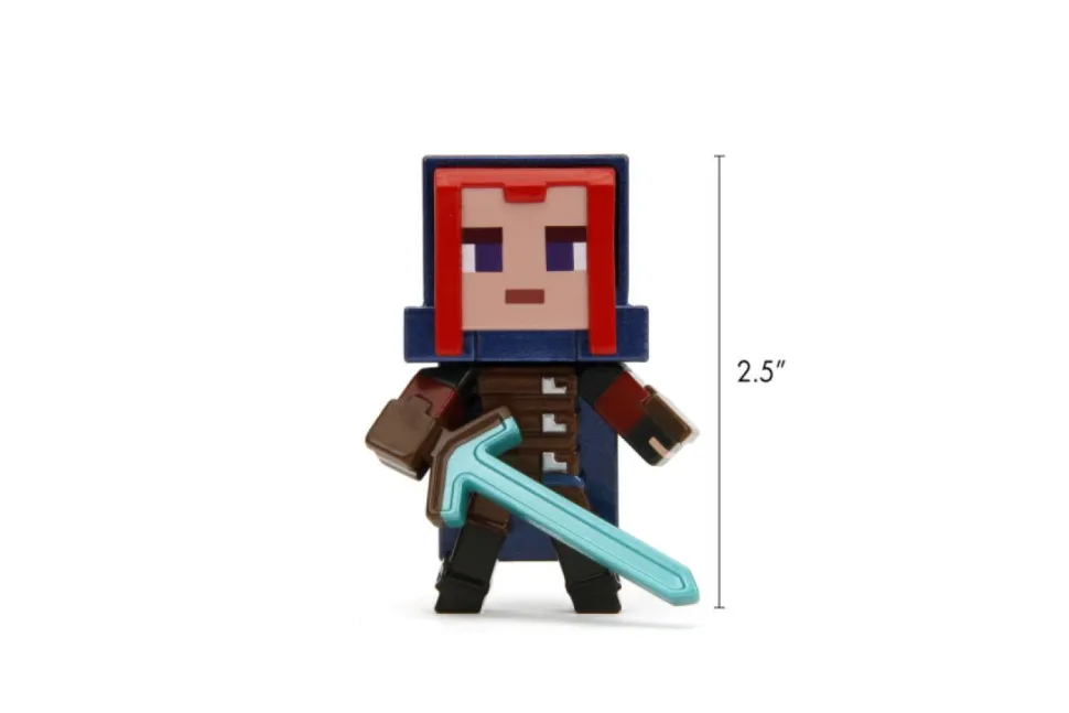 Minecraft Legends - Hero Ranger, Zombie, Piglin Blaze Runt & Piglin Mace Runt Metalfigs 2.5" Die-Cast Figure 4-Pack