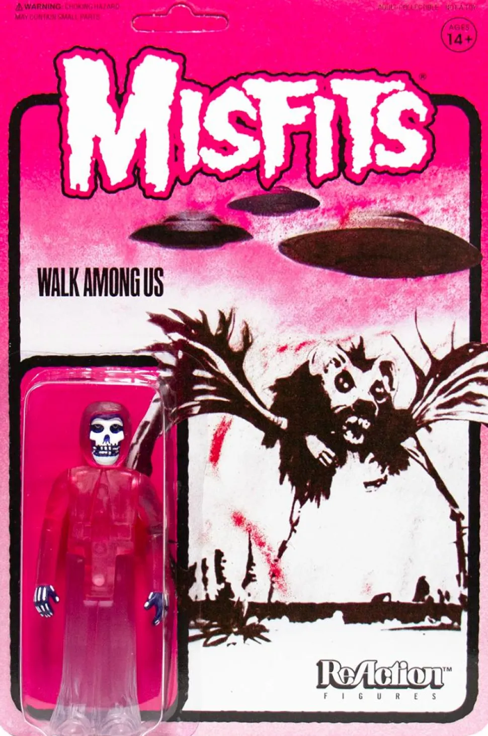 Misfits - The Fiend Walk Among Us Translucent Pink ReAction 3.75” Action Figure