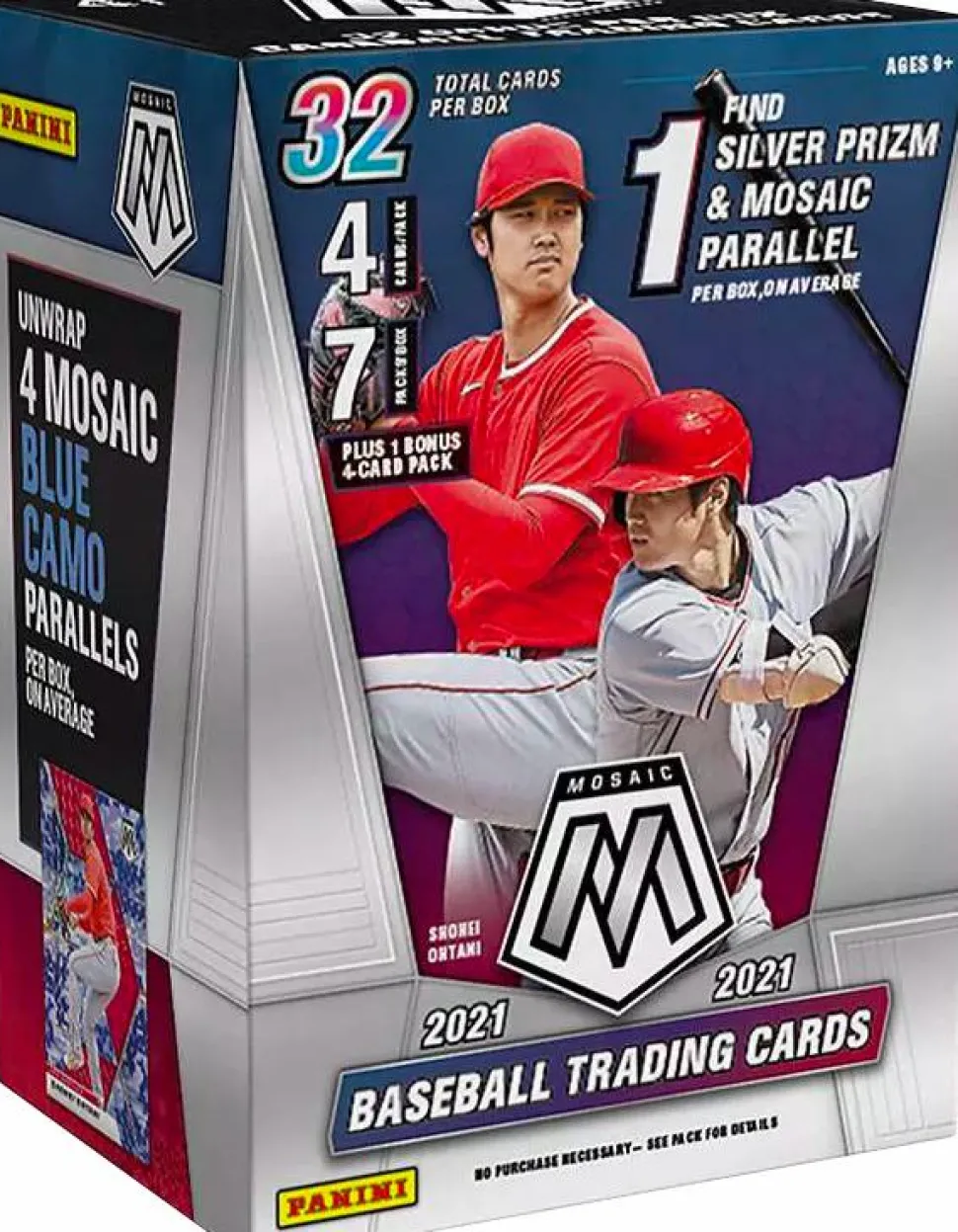 MLB Baseball - 2021 Panini Mosaic Trading Cards Blaster Box (32 Cards)
