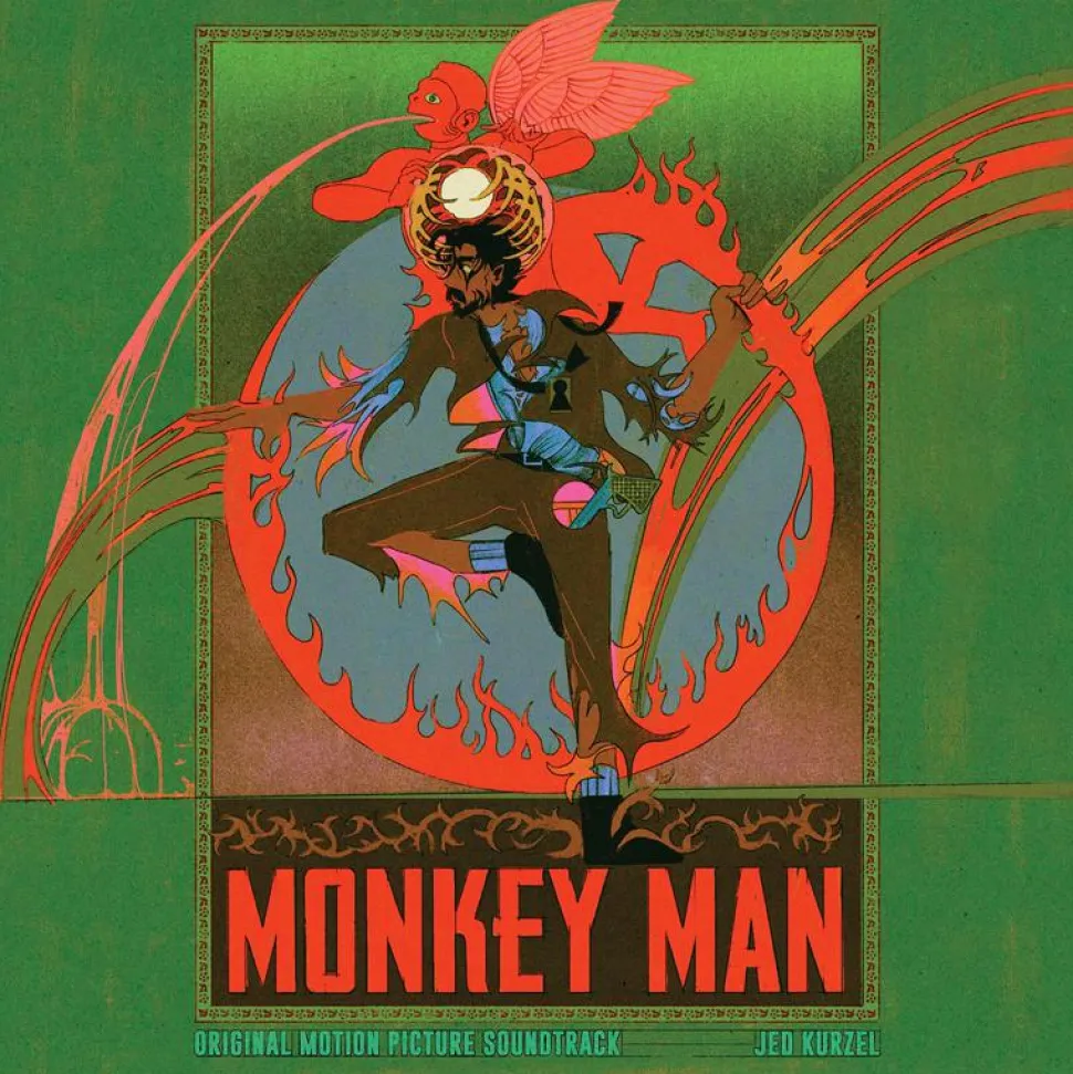Monkey Man (2024) - Original Motion Picture Soundtrack by Jed Kurzel 2xLP Vinyl Record (Blood Red, Black, and Metallic Gold Coloured Vinyl)