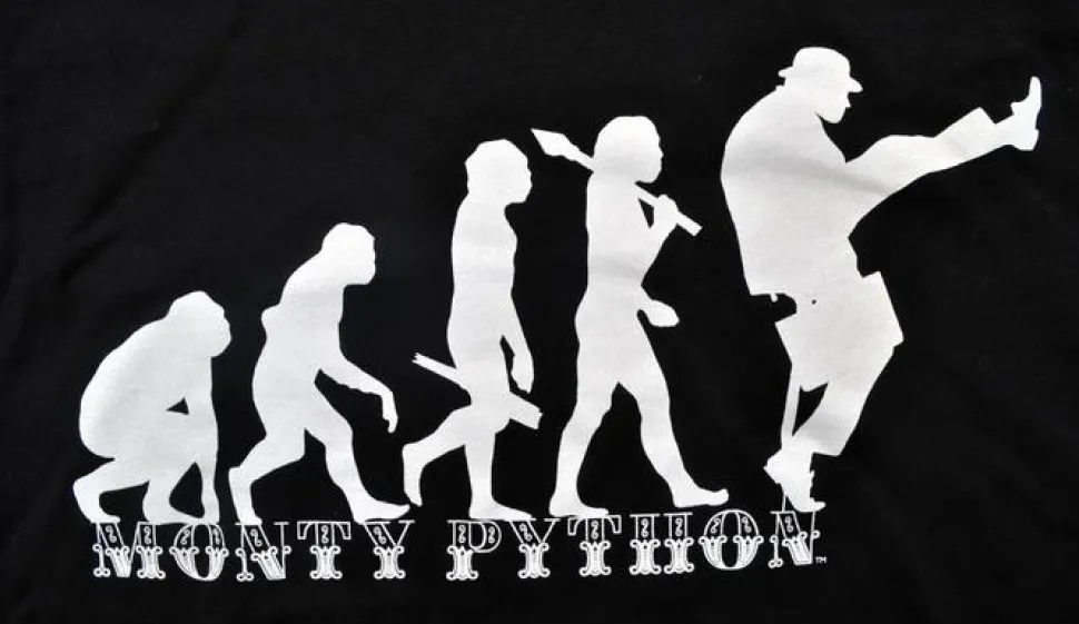 Monty Python - Evolution Black Male T-Shirt