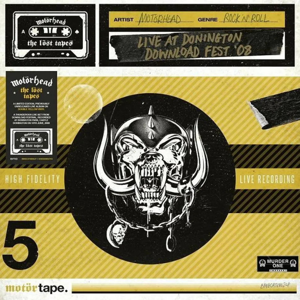 Motorhead - The Lost Tapes, Vol. 5 (Live at Donington, 2008) 2xLP Vinyl Record (Yellow Coloured Vinyl)