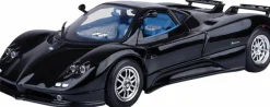 Motormax - Black Pagani Zonda C12 Timeless Legends Collection 1/18th Scale Die-Cast Vehicle Replica