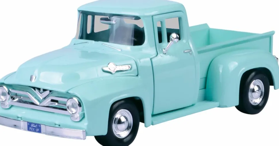 Motormax - Green 1955 Ford F-100 Pickup Timeless Legends Collection 1/24th Scale Die-Cast Vehicle Replica