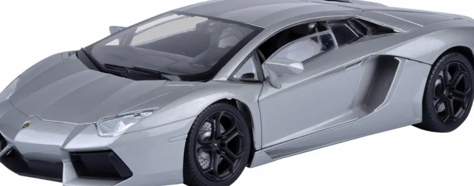 Motormax - Grey Lamborghini Aventador LP700-4 Timeless Legends Collection 1/18th Scale Die-Cast Vehicle Replica
