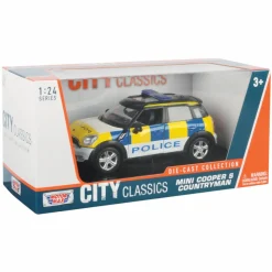 Motormax - Mini Cooper S Countryman Police Car Mini Cooper Collection 1/24th Scale Die-Cast Vehicle Replica