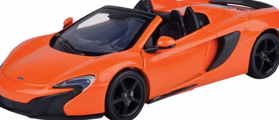 Motormax - Orange McLaren 650S Spider Timeless Legends Collection 1/24th Scale Die-Cast Vehicle Replica
