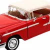 Motormax - Red 1955 Chevy Bel Air (Convertible) Timeless Legends Collection 1/18th Scale Die-Cast Vehicle Replica