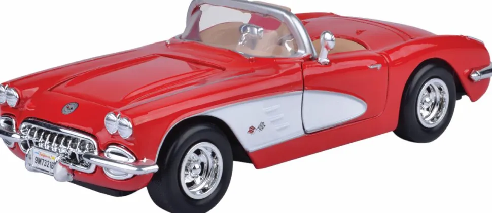 Motormax - Red 1959 Corvette Timeless Legends Collection 1/24th Scale Die-Cast Vehicle Replica